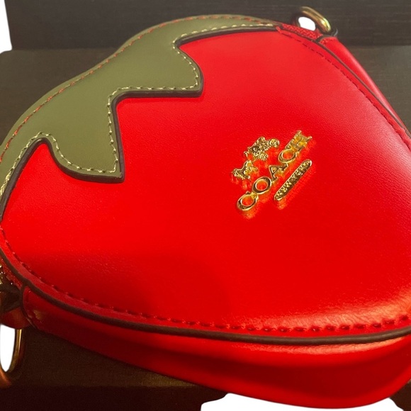 Coach Heart-Shaped Red and Green Mini Bag - Picture 1 of 1